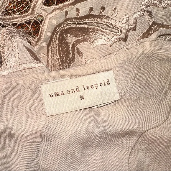 Uma and Leopold Lace Slip Mini Dress Blush Pink NWOT Mini